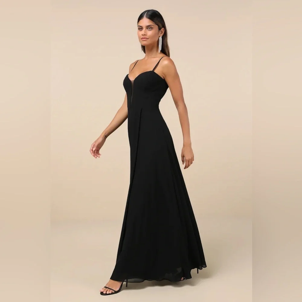 Lulus Stunning Grace Black Cutout A-Line Maxi Dress - Picture 3 of 8